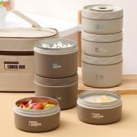Caixa de almoço Bento de metal de isolamento 550 ml Caixa de almoço empilhável PP