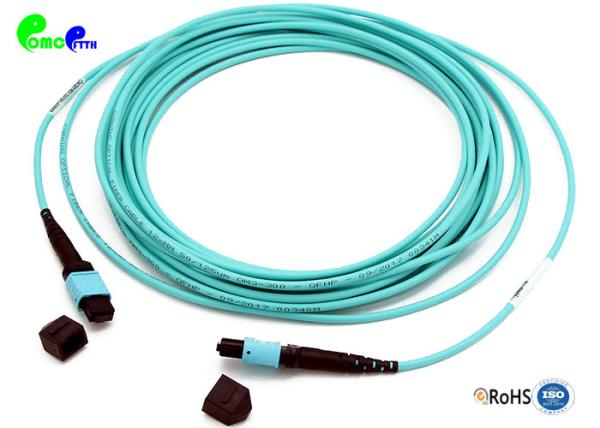 Fêmea do cabo OM3 MTP do tronco da elite MTP ao tipo fêmea A do Aqua LSZH de MTP OM3 12F 20M 3.0mm