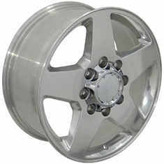 20x8.5 Chevrolet Silverado Replica Wheels Polished 8 Lug Chevy Replica Wheels 5503