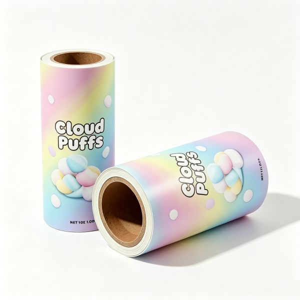 Custom Printed HFFS High Barrier Rollstock Film | Food Grade Flexible Packaging Film for Marshmallow, Candy & Confectionery HFFS Automatic Packing