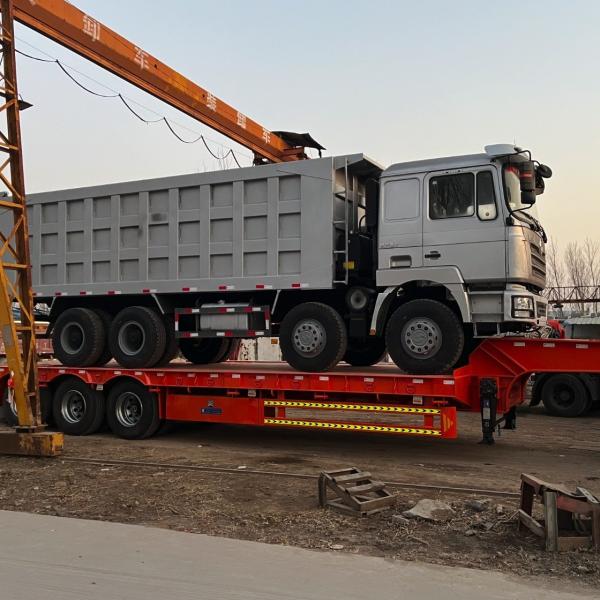 XM Group 4 Axle Low Bed Trailer Hydraulic Front Load Gooseneck Detachable Lowboy Semi Trailer For Nigeria