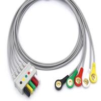 Fil de plomb électrocardiographe stable sans latex, 0012-00-1261-07 AHA Cable électrocardiographe CEI