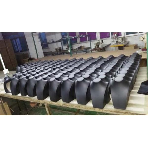 Cream Black Combination Jewelry Display Stands Set MDF with leatherette