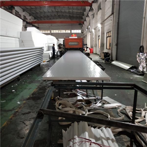 light weight 50mm new design 0.526mm ivory white steel sheet eps roof sandwich panels