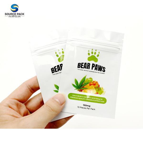 Custom Mylar Bags Gummies Candy Edible Stand Up Pouch Packaging