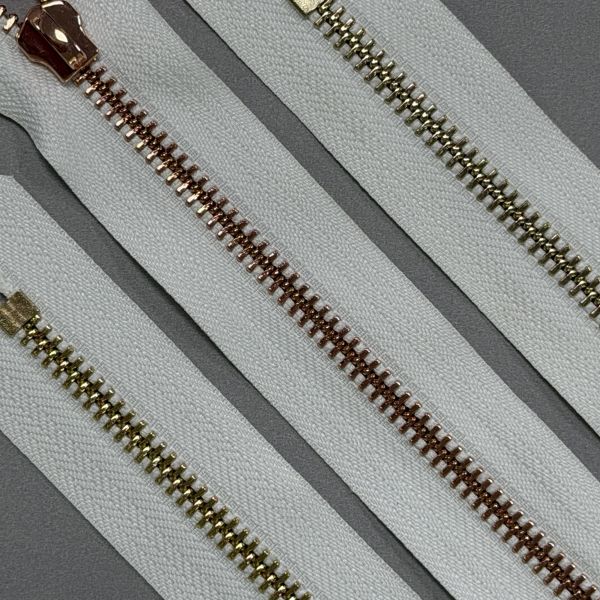 Y Shape Metal Zipper #5 Rose Gold Zipper High Tensile Strength