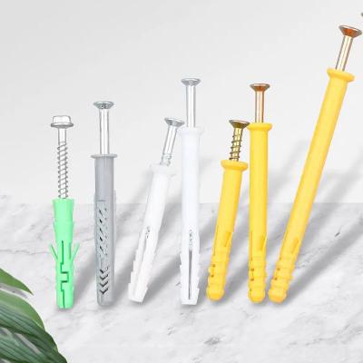 Corrosion Resistant White Expanding Plastic Anchor / Expansion Bolts For Brick