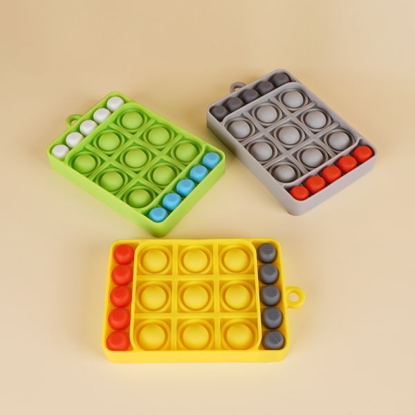 Hot sales Silicone Tic-Tac-Toe Baby Toys Children'S Training Educational Playing Toy Household Silicone Durable Rubber Game Set