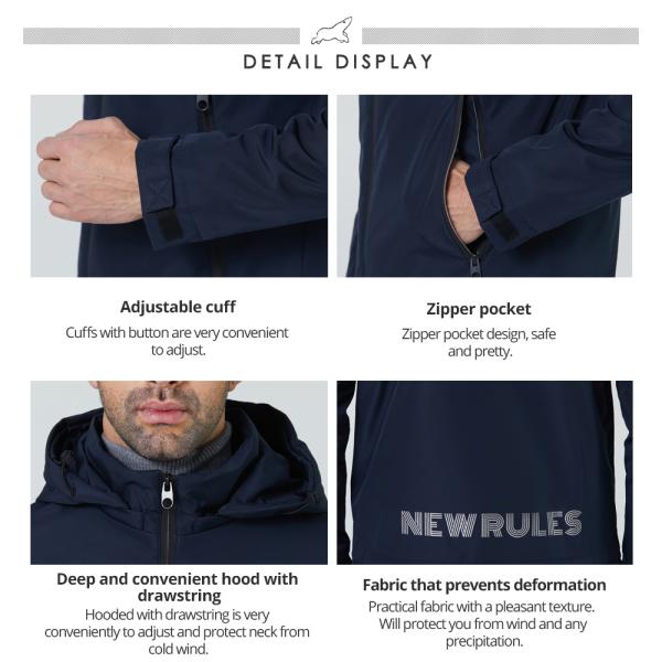 Обычный Fit Plus Size Осенние пальто длинный рукав весенний осенний пиджак для мужчин