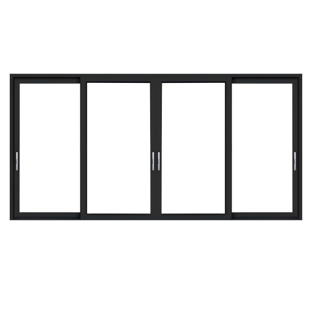 Wind Resistant Double Glazed Silent Aluminium Exterior Heavy Duty Sliding Door