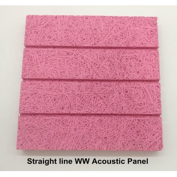 Panel acústico paralelo interior de lana de madera