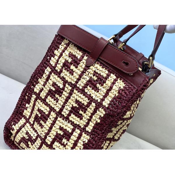 High Capicity 42cm Tote Shopper Bag , Handmade Straw Woven Tote Bag