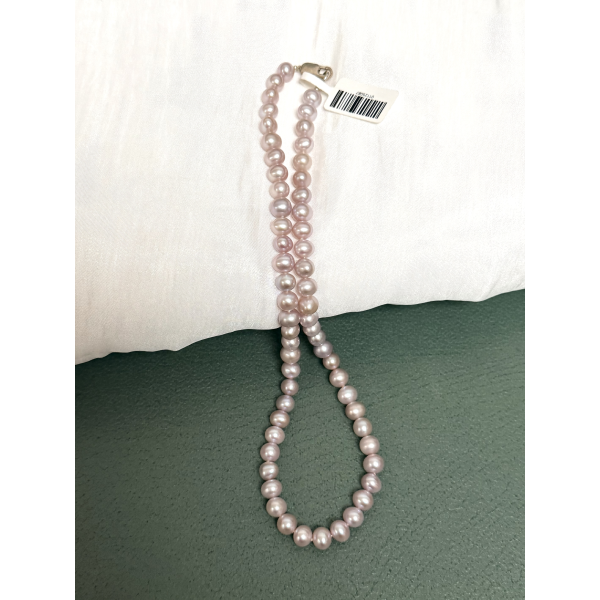 Hot New Products Valentine's Day Freshwater Pearl Necklace Purple Simple Round Pearls Hypoallergenic Jewelry