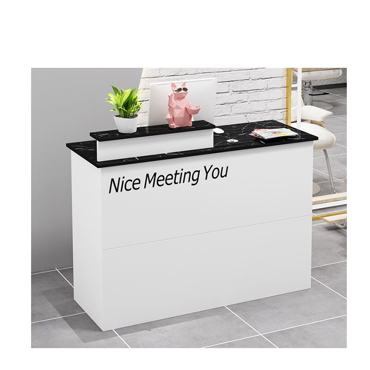Retailer Shops Reception Counter with Wooden Checkout Store Counters and Front Simle Desk