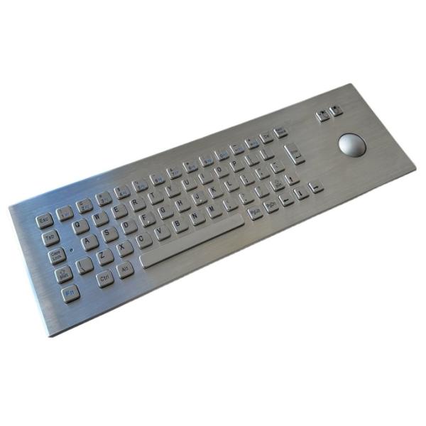KIOSK IP65 / IK07 Industrial Keyboard With Trackball waterproof dustproof Front Panel Mounted -40℃