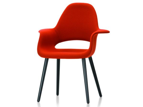 Saarinen Executive Fiberglass Dining Chair Organic Dining With Leather Seat Pad