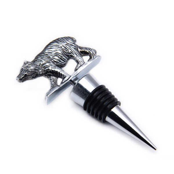 Great Promotion Gift Wine Accessories Metal Letter A Blank Wine Bottle Stopper Wedding Favor, Chrome Plating