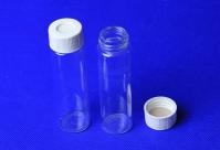 Flacon à réactifs en verre de laboratoire, bouteille en verre UV transparente chimique de flacons à réactifs avec le couvercle à visser
