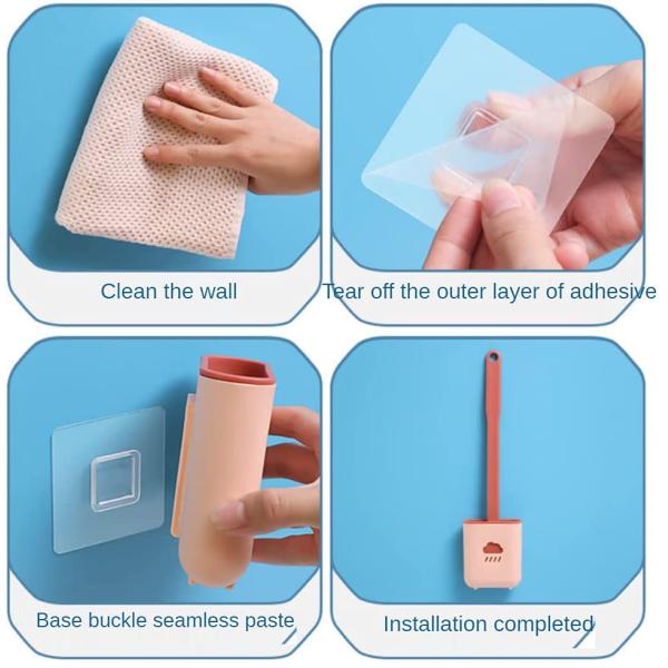 щетка туалета гибкого трубопровода силикона 14.96in плоская резиновая с ручкой TPR держателя длинной