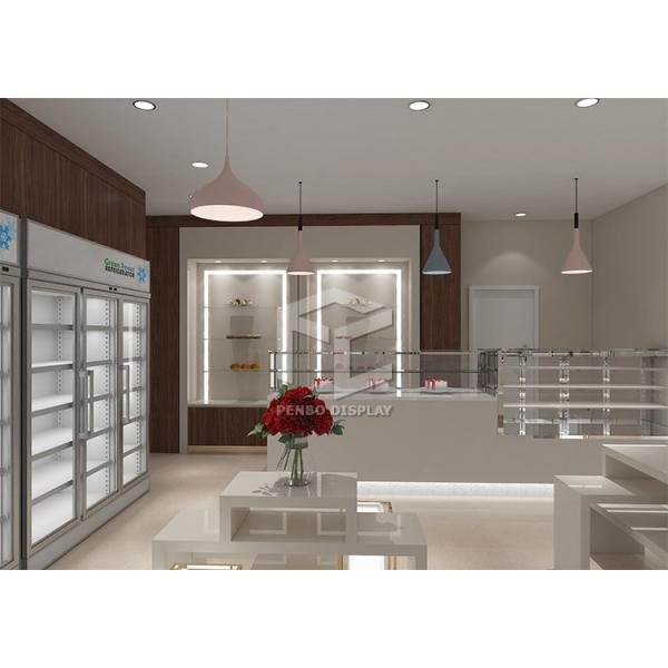 Счетчик мебели магазина конфеты штуцеров дисплея магазина ламината белый сладкий