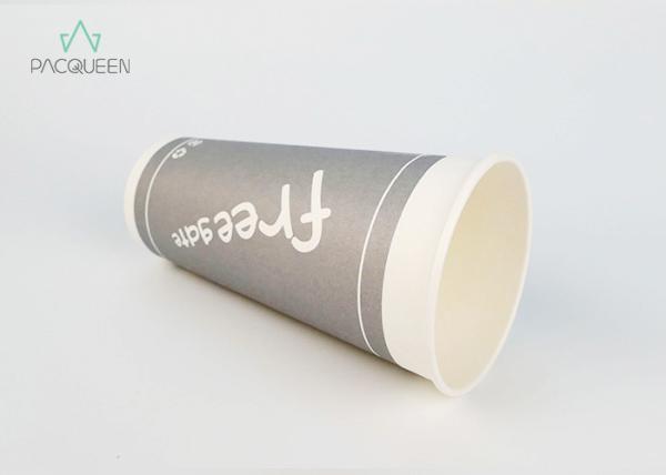 Compostable Hot Drink Cups , Cardboard Coffee Cups Custom Colored