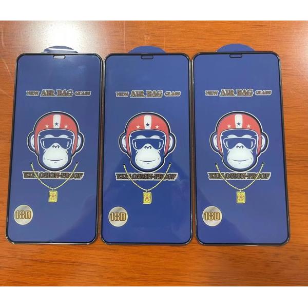 18D airbag silicone en caoutchouc à bord de verre trempé protecteur d'écran anti choc pour iphone 13 VIVO OPPO SAMSUNG