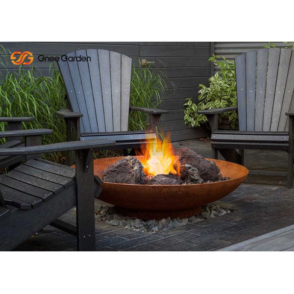 Outdoor Fire Pit 100cm 80cm Diameter Metal Sphere Leaf Design Fire Pits
