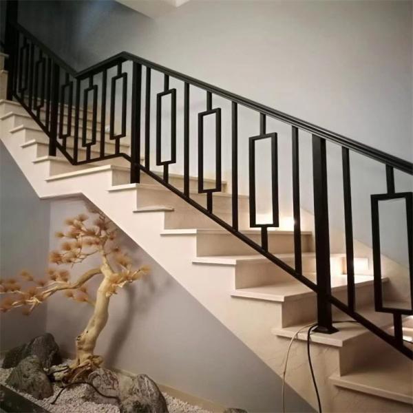Wrought Iron 6063 Aluminium Metal Stair Handrail Balusters For Outside Steps