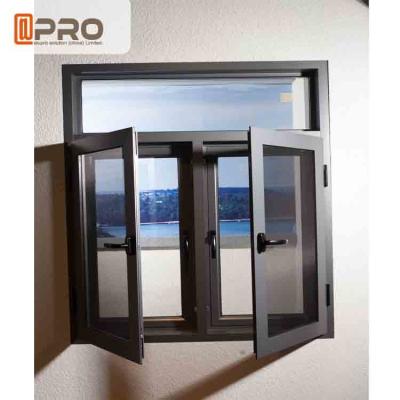 Impact Resistant Swing Open Windows Float Glass Aluminium House Windows double casement windows casement aluminum