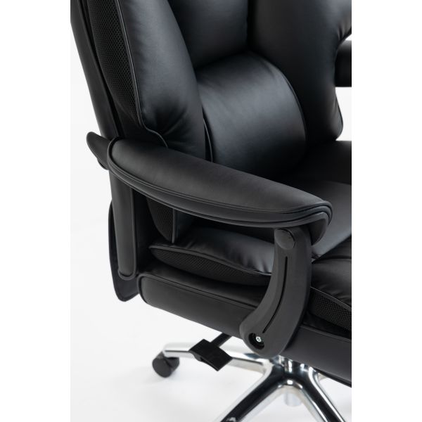 Class4 80mm Gas Lift Heavy Duty Office Chair Adjustable Arms 350mm Chrome Metal Base