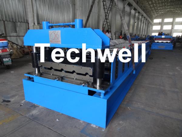 Steel Metal Roof Panel Roll Forming Machine, Roof Panel Roll Former With 5 Ton Decoiler