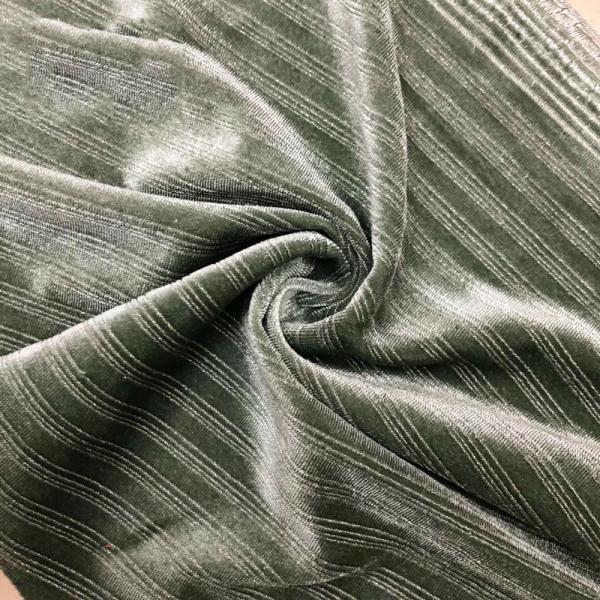 Korea Pleated Corduroy Spandex Velvet Velour Fabric Knitted 230-300gsm
