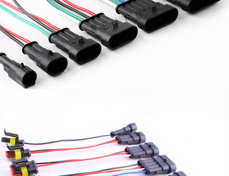 AMP Waterproof Copper Core Automotive Connector Plug Male Female Wiring Harness