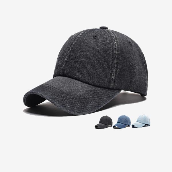 Washed Cotton Twill Baseball Cap , Durable Plain Distressed Baseball Cap