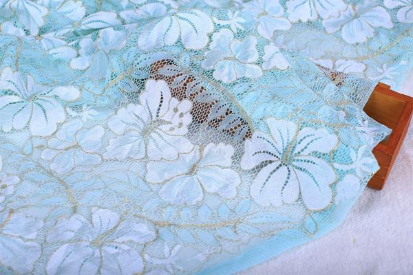 French Lace Fabric  Eyelash Cord Lace Fabric  fashion Black lace