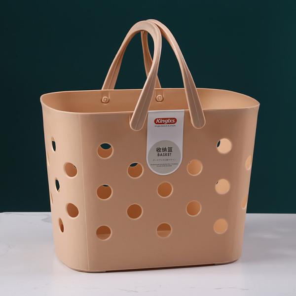 Portable Soft PE Plastic Storage Baskets No Deformation 222g