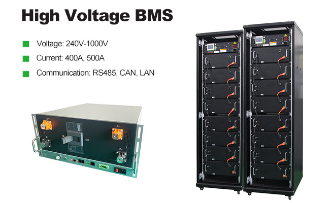 GCE Высокое напряжение 225S 720V 400A Релевое решение Master Slave BMS с 15 сериями BMU для LFP NMC LTO BESS UPS PCBA