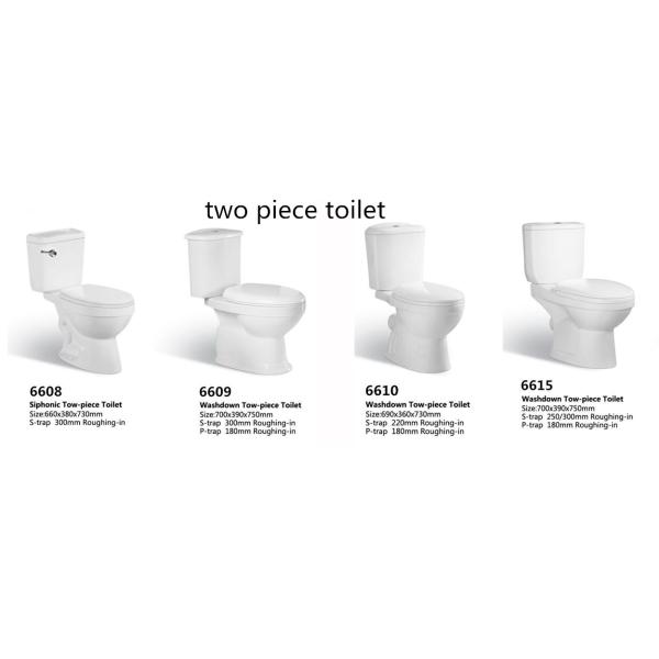 Hot Sale Bathroom Ceramic Toilet 300mm Roughing-in Siphonic Two-piece Toilet