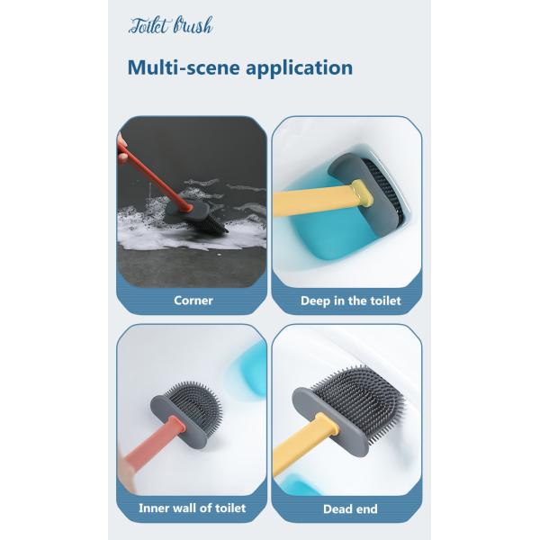 Ежедневный Wc силикона Bathroom чистит смертную казнь через повешение щеткой стены