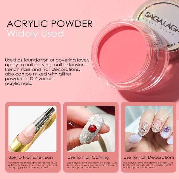 50g Custom High Quality Acrylic Nail Powder clear for Nail Acrylic Powder Vendors Colors Private Label