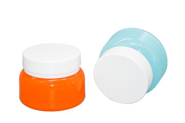 La crème de visage cosmétique en plastique d'ANIMAL FAMILIER de double couche cogne BPA libre avec des couvercles