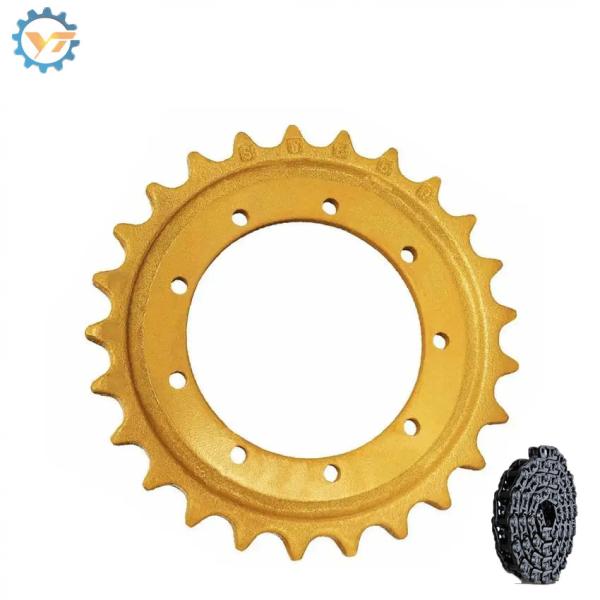 DH220 Roue motrice de couleur noire OEM pièces détachées d'excavatrice DAEWOO pièces du train d'atterrissage