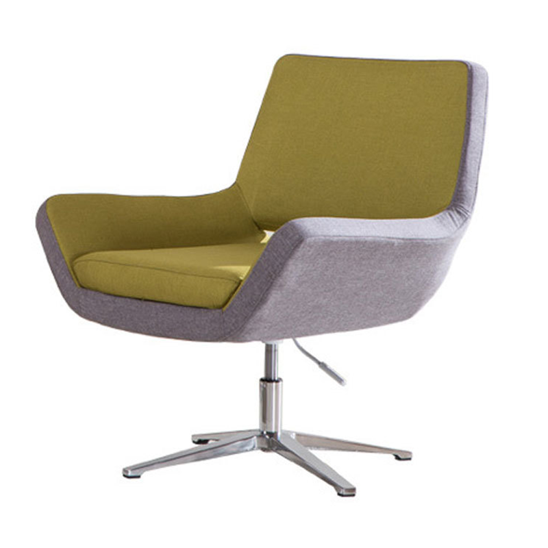 Modern Single Upholstered Leisure Sofa Chair Accent Chair for Apartment Living Room Wool Fleece Armchair Portable Metal Base