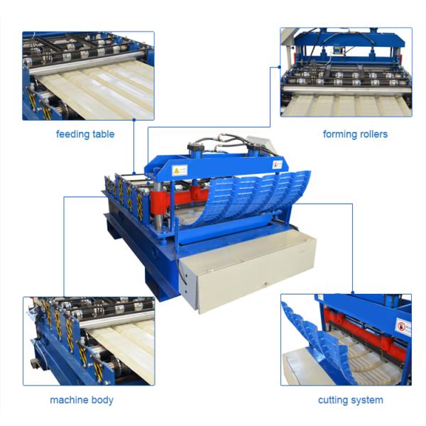painel de aço revestido do telhado da cor grossa de 0.3-0.8mm que curva a máquina
