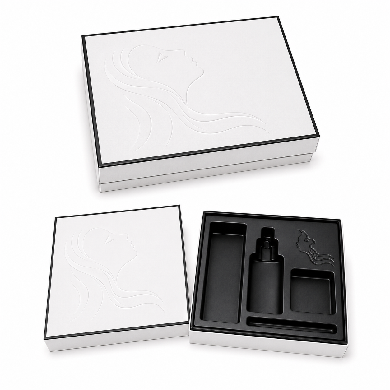 Offset Printing / Digital Printing Face Mask Paper Box Rigid Magnetic Closure Custom Cosmetic Packaging