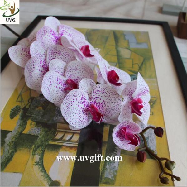 UVG White real touch PU orchid artificial flower wholesaler for latest wedding decoration