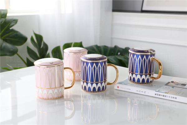 Solid Color Promotional 86mm Dia  Insulated Unique Ceramic Coffee Mugs