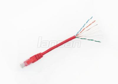 o ouro 50U chapeou o cabo de remendo 4 de UTP Cat5e emparelha o revestimento de PVC de fio encalhado 24AWG