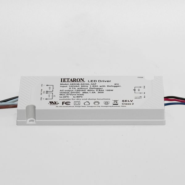 Letaron 120V Input 36W Constant Voltage LED Driver for Bathroom & Cabinet Lights