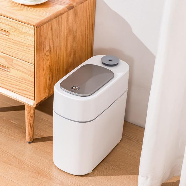 Large Capacity Household Bathroom Aromatherapy Antibacterial Narrow Slit Induction Spray Storage Bucket Waste Bins Trash Can